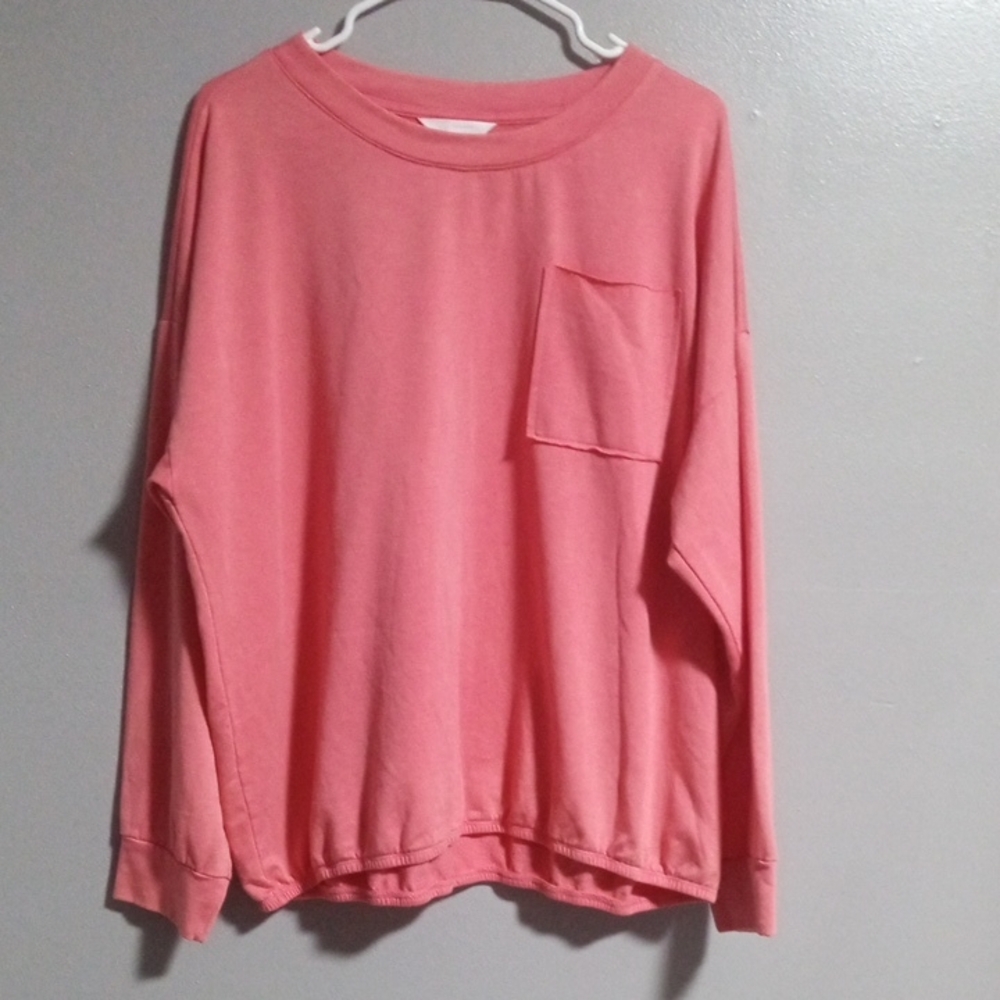 LC Lauren Conrad Women's Long Sleeve Pink Top Size XXL